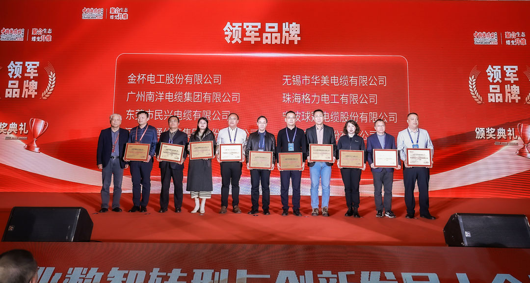 民興電纜榮獲中國線纜行業(yè)領(lǐng)軍品牌企業(yè)！